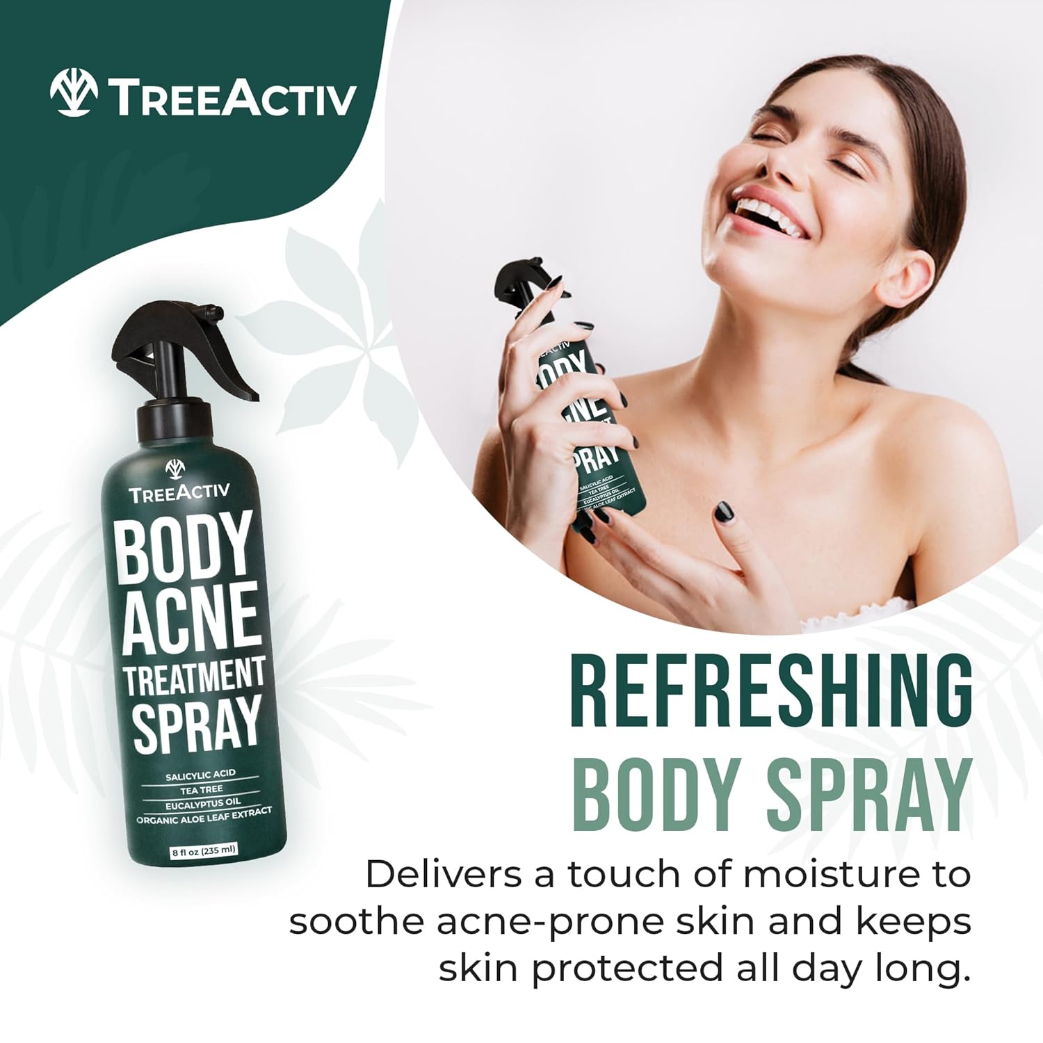8 fl oz 2% Salicylic Acid Body Acne Treatment Spray N9834
