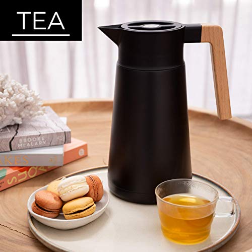68 Oz Stainless Steel Insulated Coffee Carafe with Tea Infuser and Strainer L19603