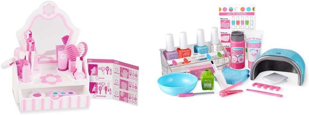 Wooden Beauty Salon Play Set With Accessories W327262
