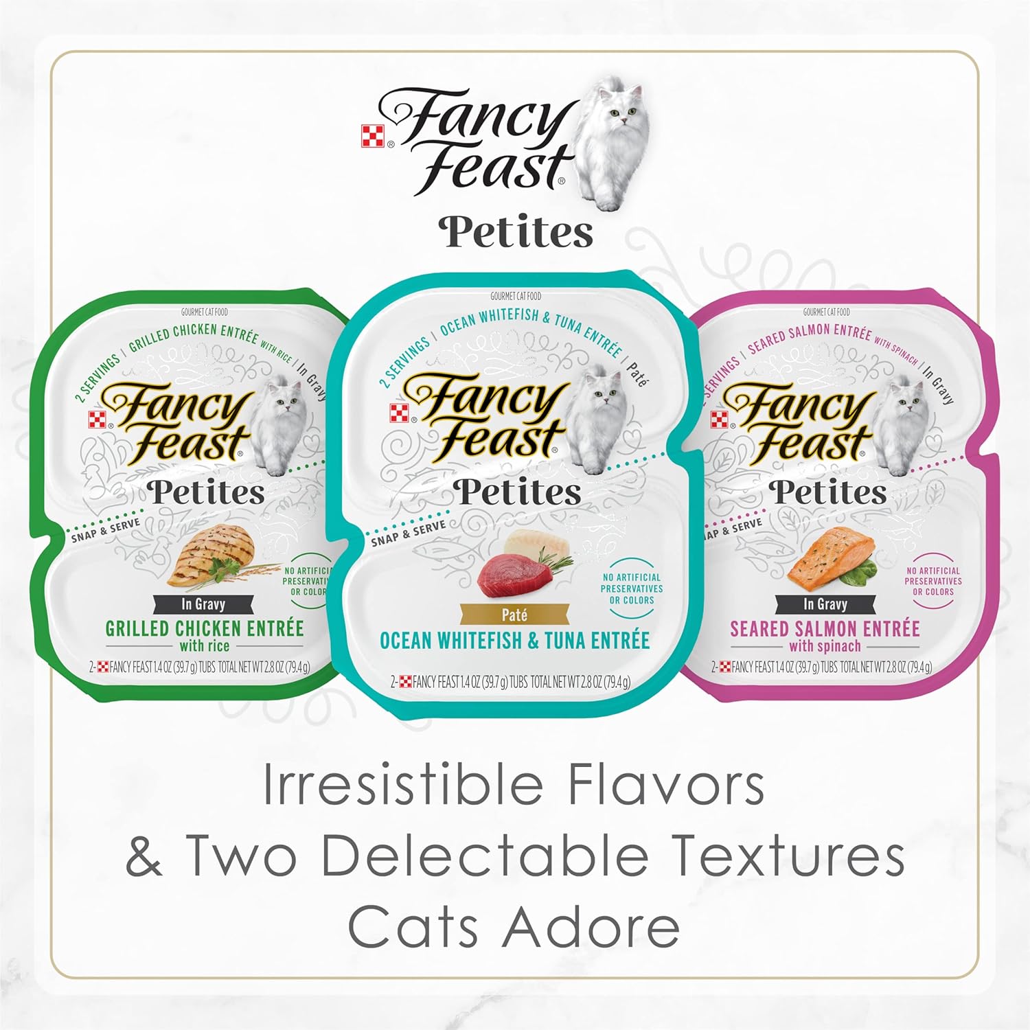 Petites Turkey & Sweet Potato Entree Wet Cat Food, Pack of 12, 2.8 oz. Tubs C207878