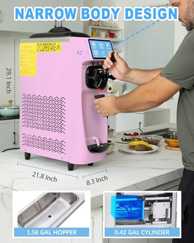 1050W Soft Serve Ice Cream Machine with 1.6 Gal Tank N6421