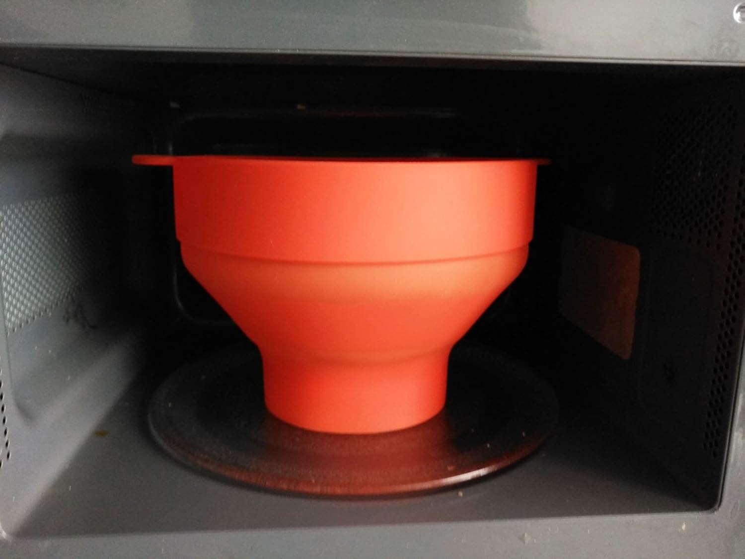 Collapsible Silicone Microwave Popcorn Popper with Lid V17769