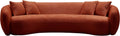 Orange Boucle 5 Seater Curved Sofa L36060