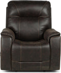 Saddle Brown Leatherette Power Recliner Chair O6811