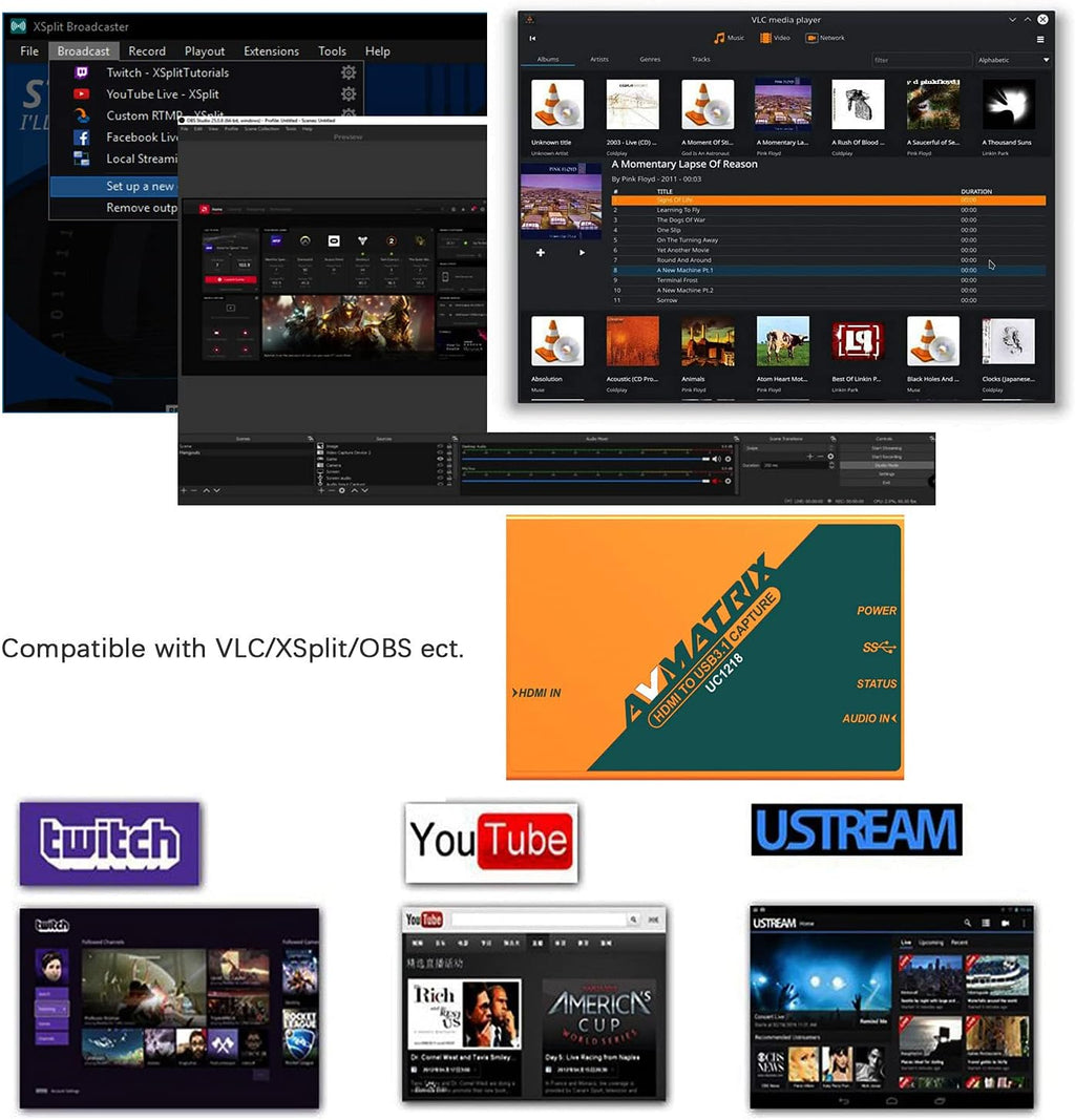 Video Capture Card HDMI to USB 3.0 4K 1080p 60fps P909