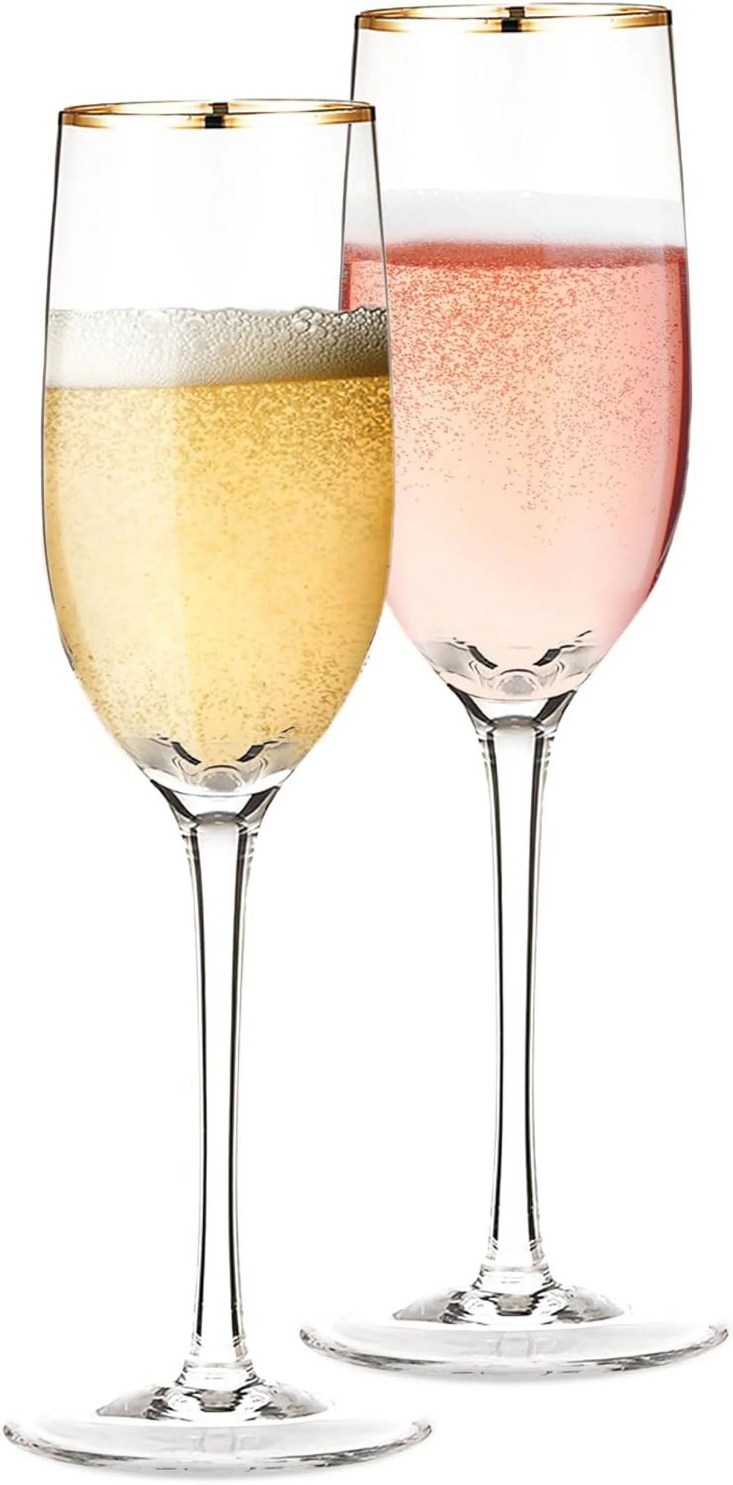 7.7 Oz Crystal Champagne Flutes Set Of 2 Q54845