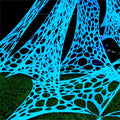 Blue Giant Outdoor Spider Web Decorations Set with 3 Blacklight (48FT x 4FT) I59909