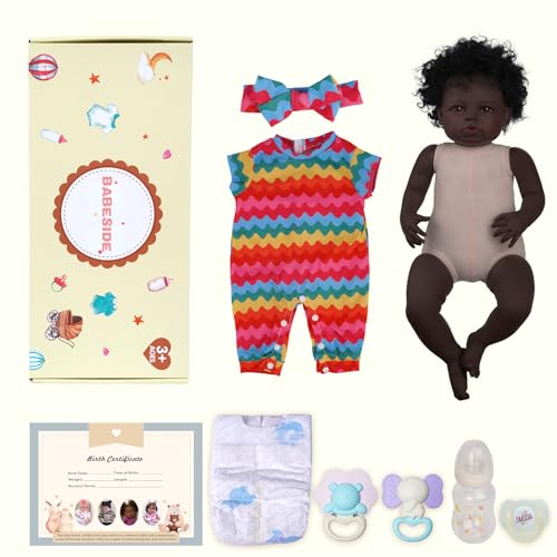 18-Inch Realistic Black Baby Doll with Clothes and Toy O52934