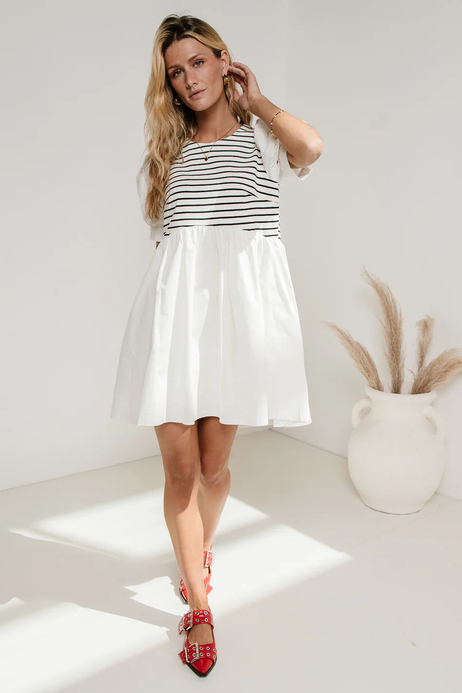 Puff Sleeve Mini Dress M9302