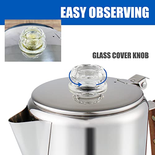 9 Cup Stainless Steel Coffee Percolator H69181