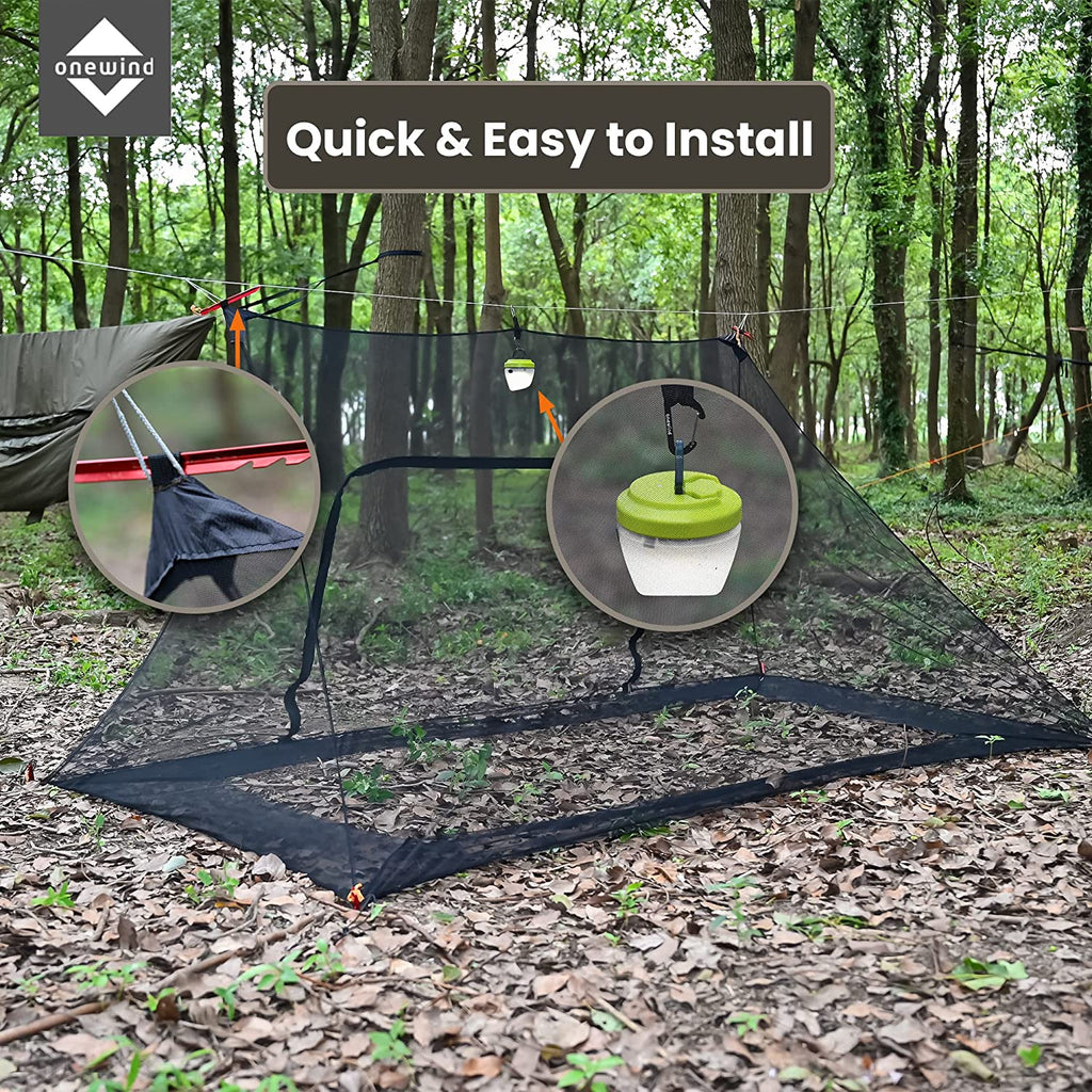 Camping Tarp Set with Ripstop Silnylon Silicone PU Coating W8069