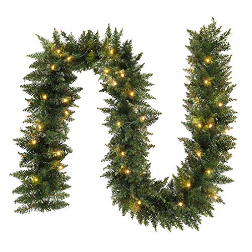 9 FT Pre-lit Christmas Garland with Lights J13126