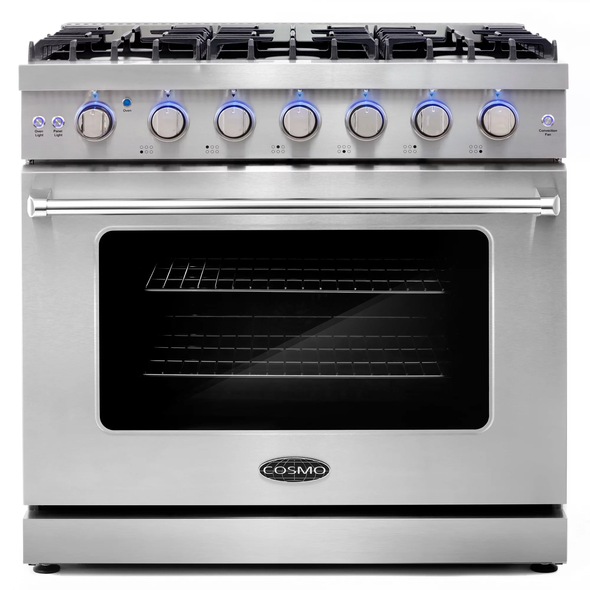 2 Piece Kitchen Appliance Package with 36" Freestanding Gas Range & 36" Island Range Hood N923261