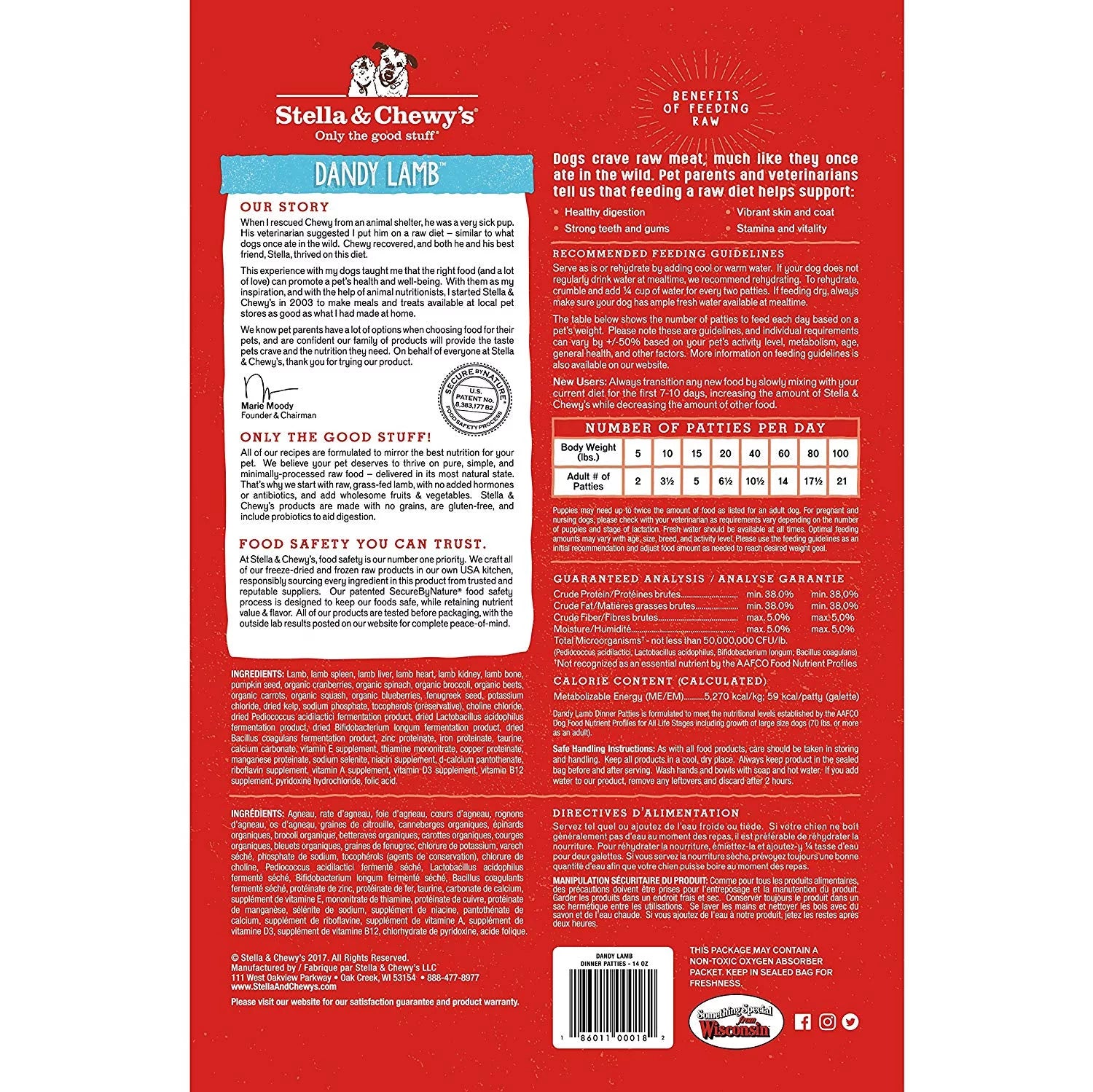 Grain-Free Freeze-Dried Raw Dry Dog Food, 15 oz. M1953