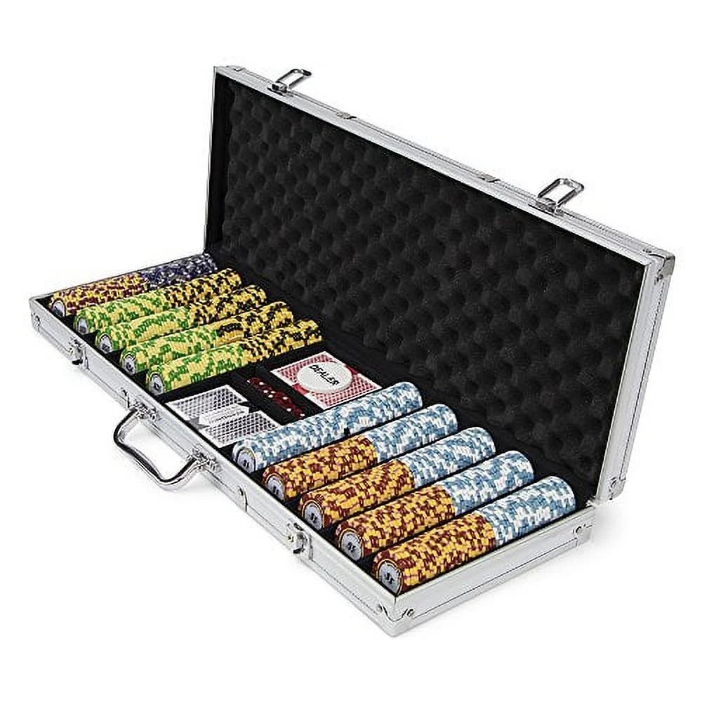 500ct. 14g Poker Chip Set in Aluminum Metal Carry Case U172790