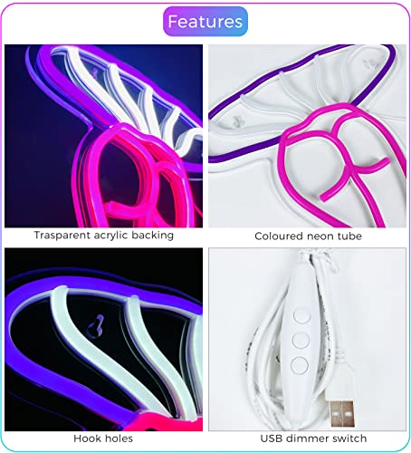 Purple Neon Light LED Night Light Sign T67940