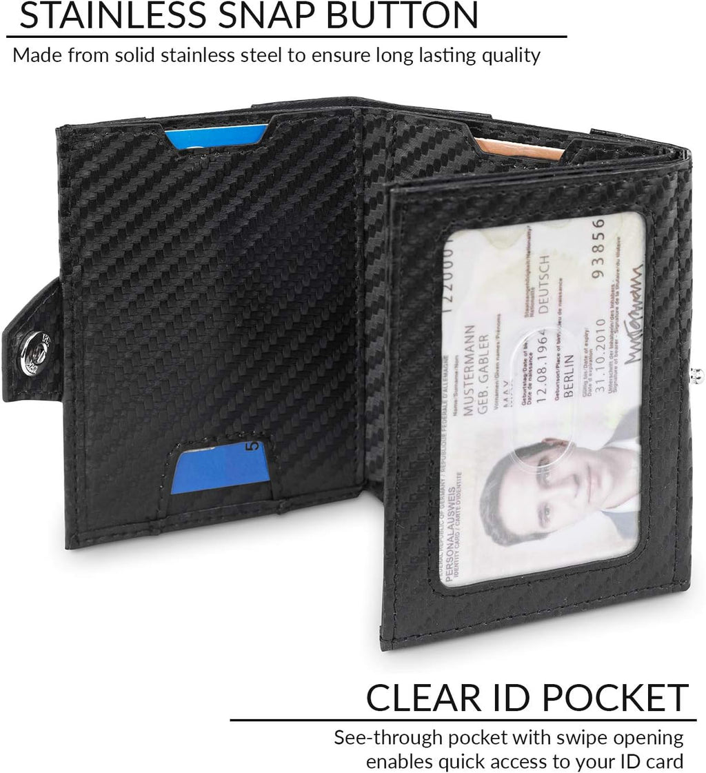 Slim Carbon RFID Minimalist Front Pocket Wallet N78998