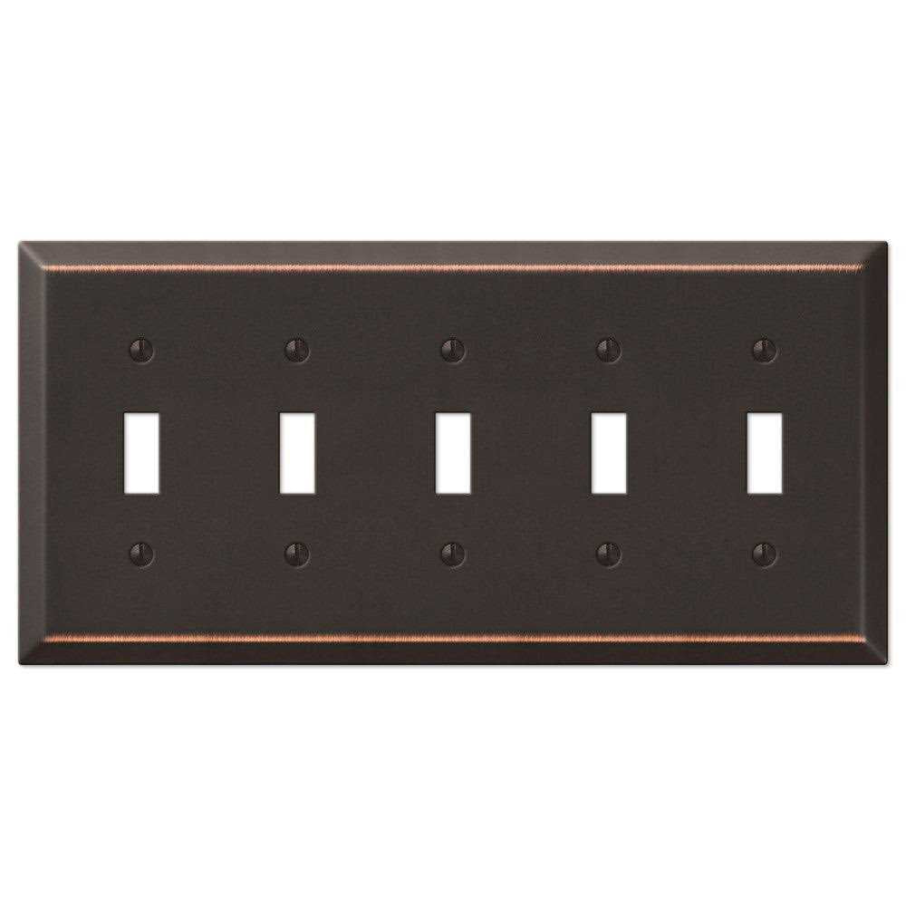 Century Wallplate 5 Toggle N126