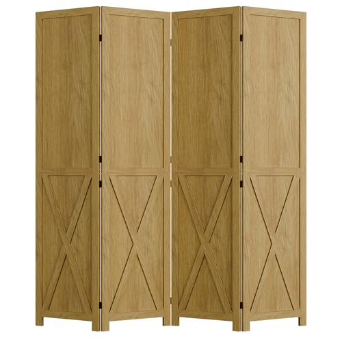 4 Panel 66.9 Inch Wood Room Divider M314770