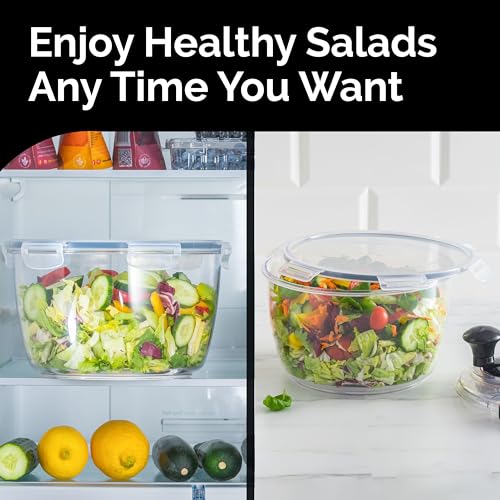 Salad Spinner with Storage Lid, Drain, Bowl, and Colander - 3.7 Qt O511