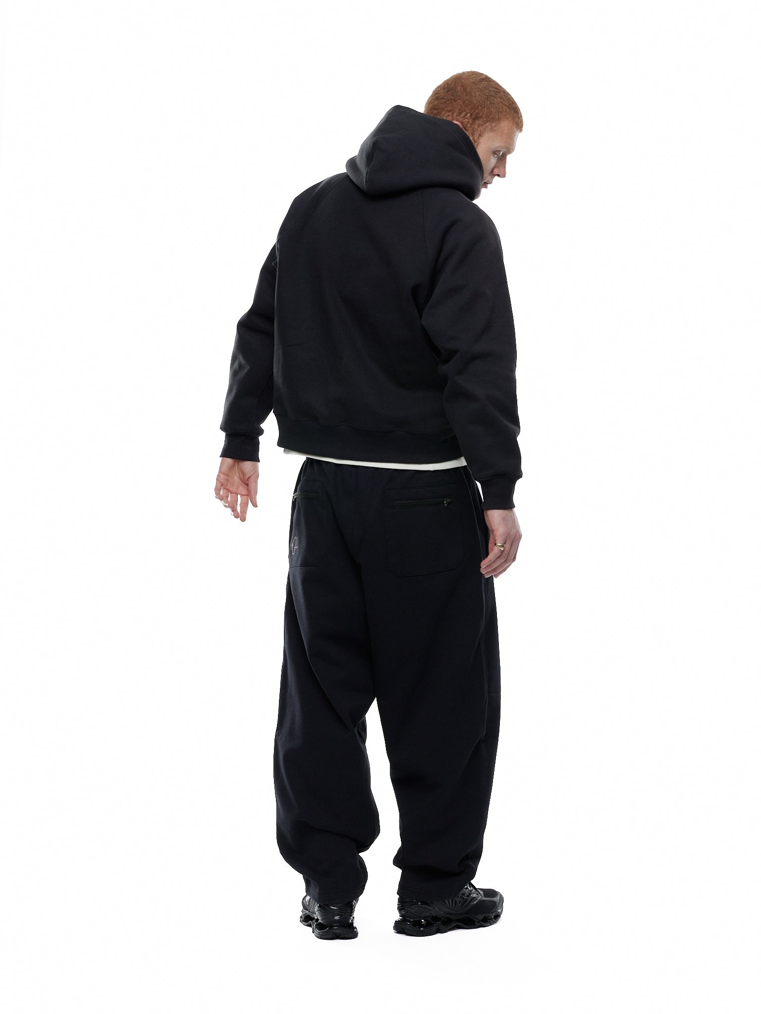 GA SIGNATURE UNCUFFED JOGGERS - BLACK