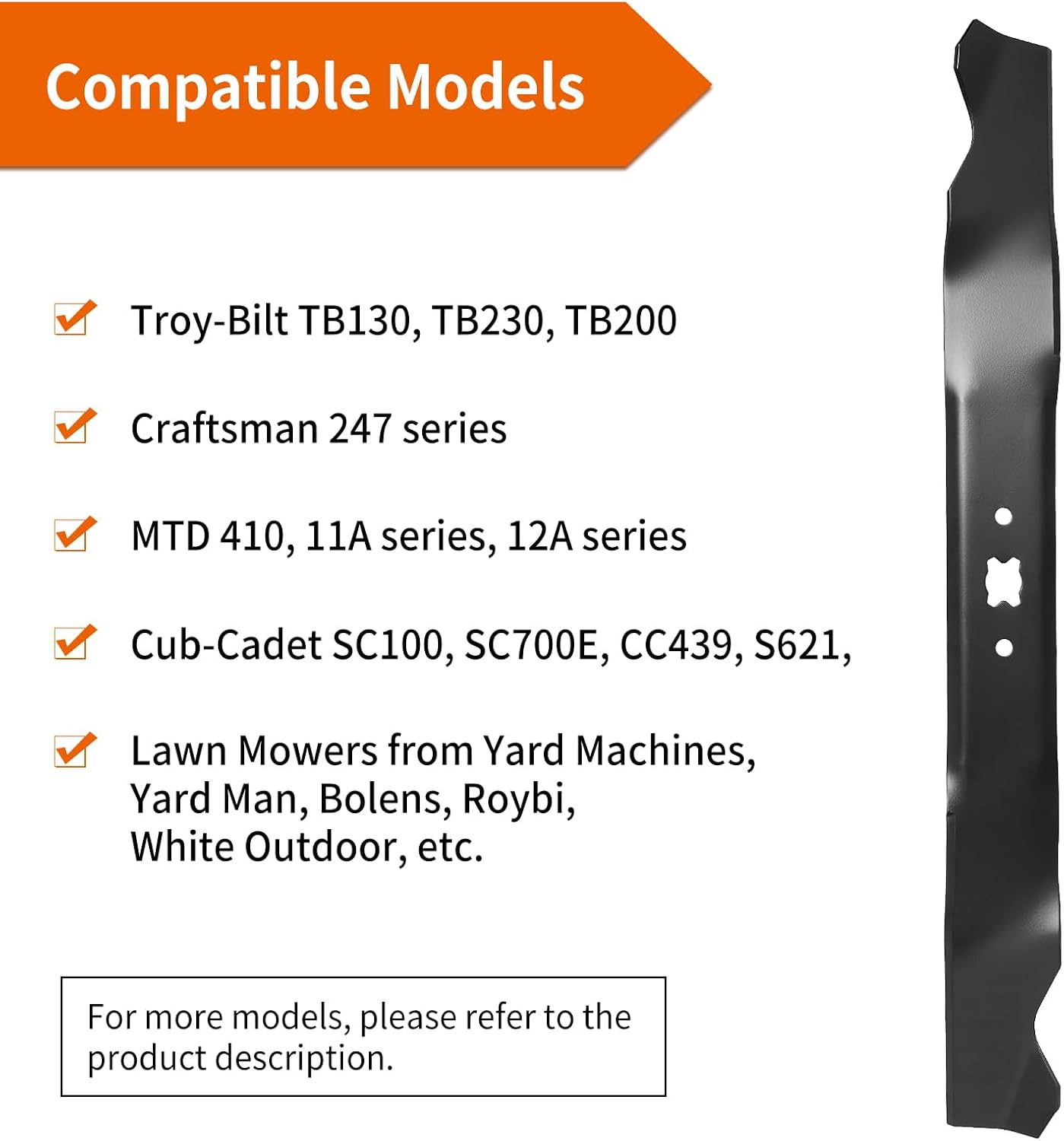 Mower Blade for 21" Deck, 1 Pack R495205