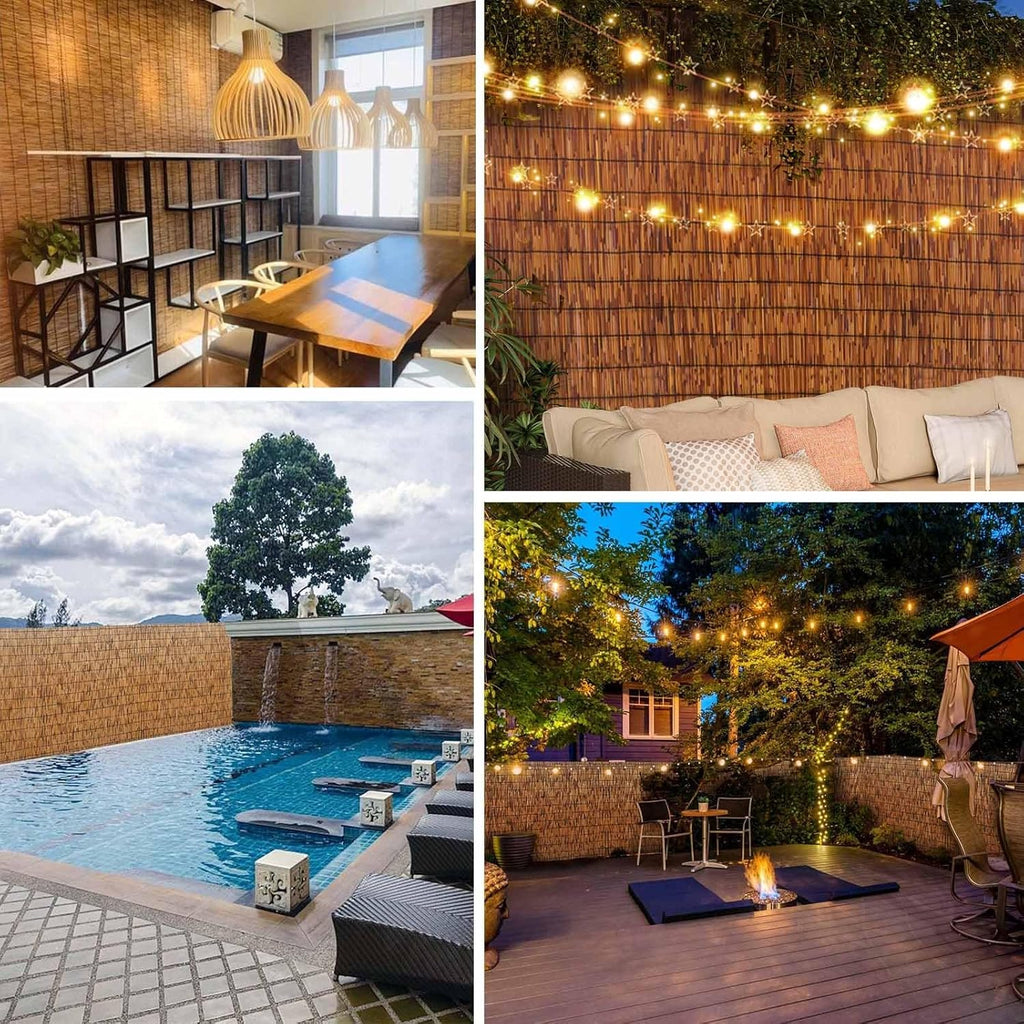 Natural Bamboo Privacy Screen Fence 2.3x15ft G13449