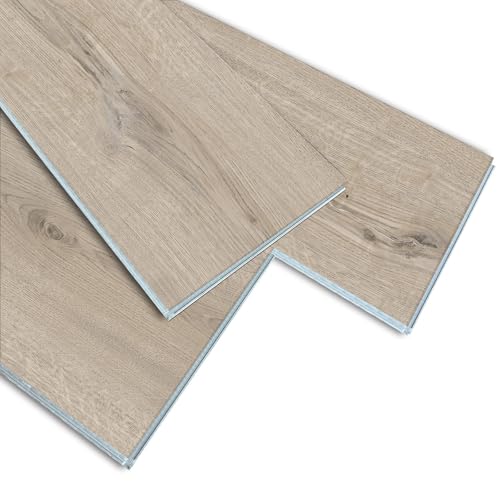 SPC Rigid Core Vinyl Flooring, Wood-Look Planks, 21.4 Sq.Feet (Hickory 10 Planks) O6412