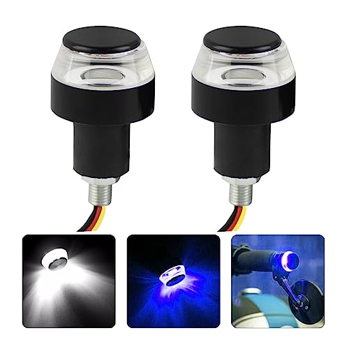 12V LED Handlebar Turn Signal Lights (White/Red) B1993