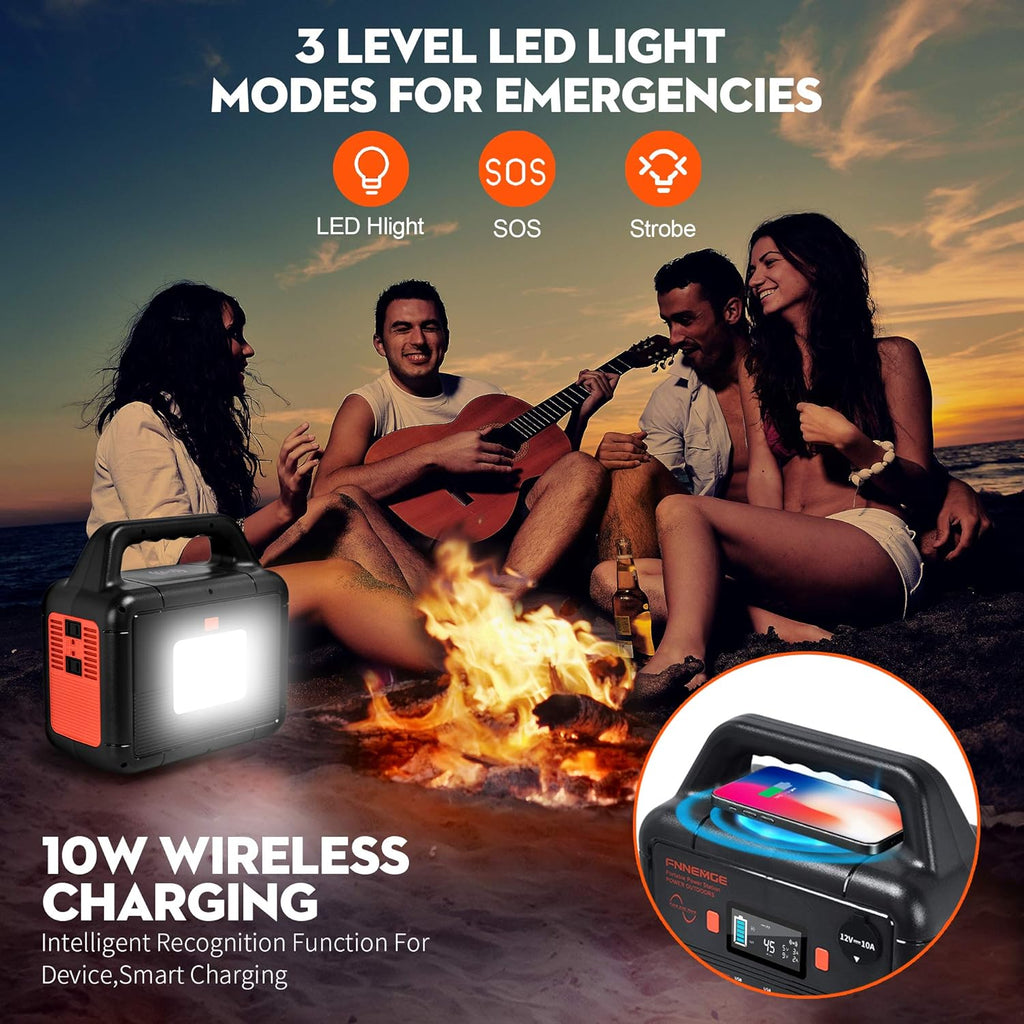 300W Portable Power Station, 266Wh Solar Generator, 72000mAh 60W PD Power Bank with Dual 110V AC Outlets L58452