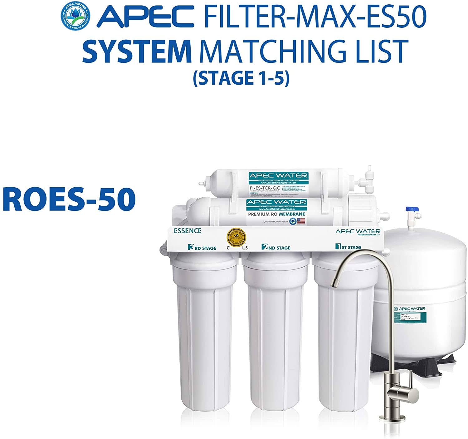 50 GPD High Capacity Complete Replacement Set for Reverse Osmosis Water Filter System X231777