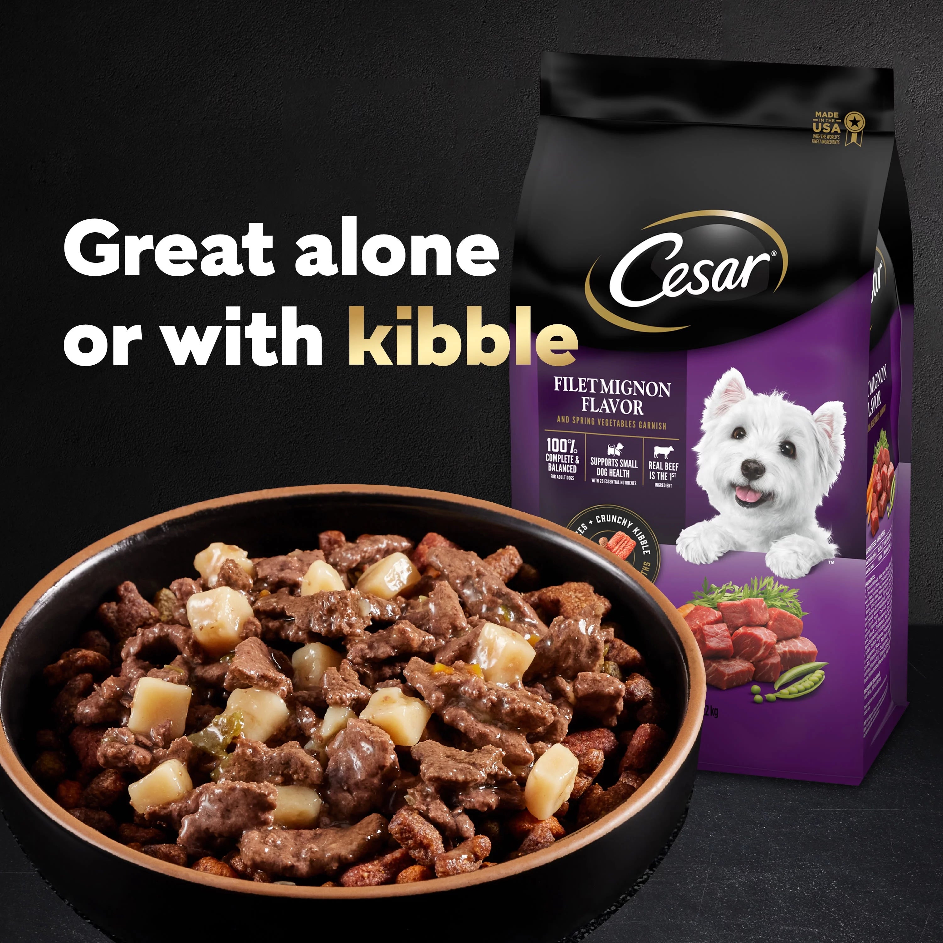 Ribeye Steak Flavor with Vegetables Dog Food, 3.5 oz (24 pk) W64031