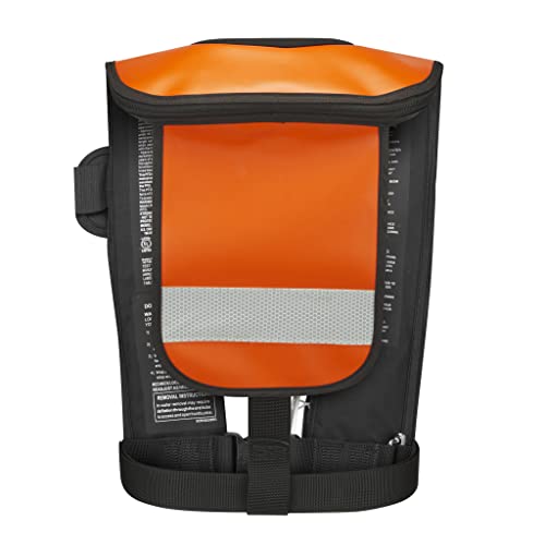 Orange & Black Inflatable Work Vest, 35 lb. Buoyancy Y981