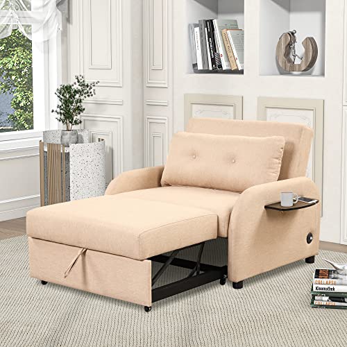 Teal 3-in-1 Single Sofa Bed Sleeper Chair Y257