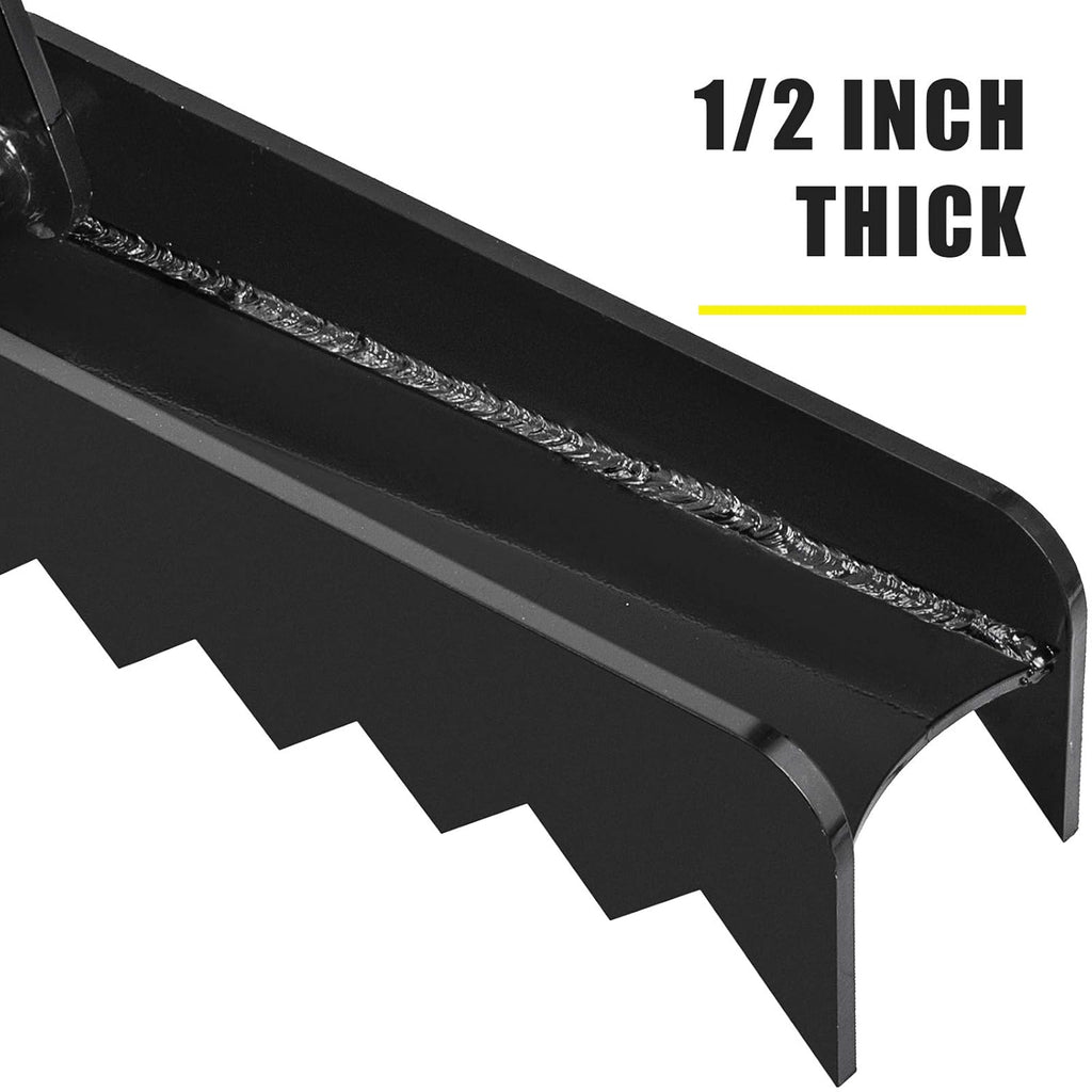 24 Backhoe Thumb, 1/2 Steel Thickness Black Steel Weld On Thumb Attachments with 12mm Bolt-On Design U741878