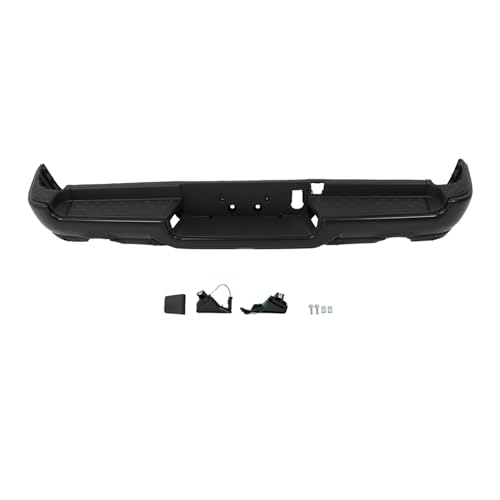 Black Steel Rear Step Bumper Assembly with Dual Exhaust F484960