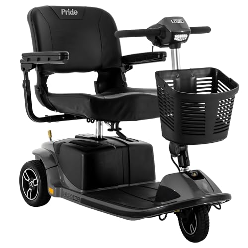 Grey 3-Wheel Scooter with 400 Lbs Weight Capacity and Foldable Seat B229