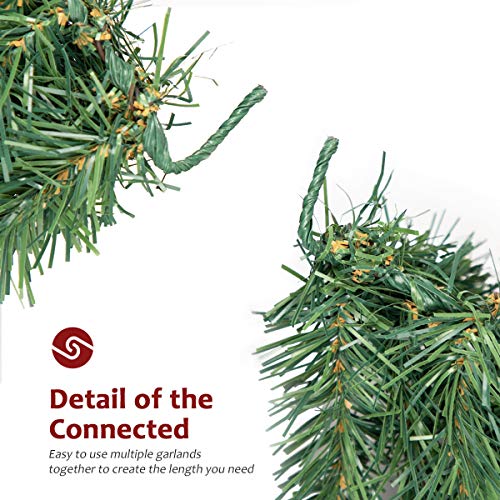 9 FT Pre-lit Christmas Garland with Lights J13126