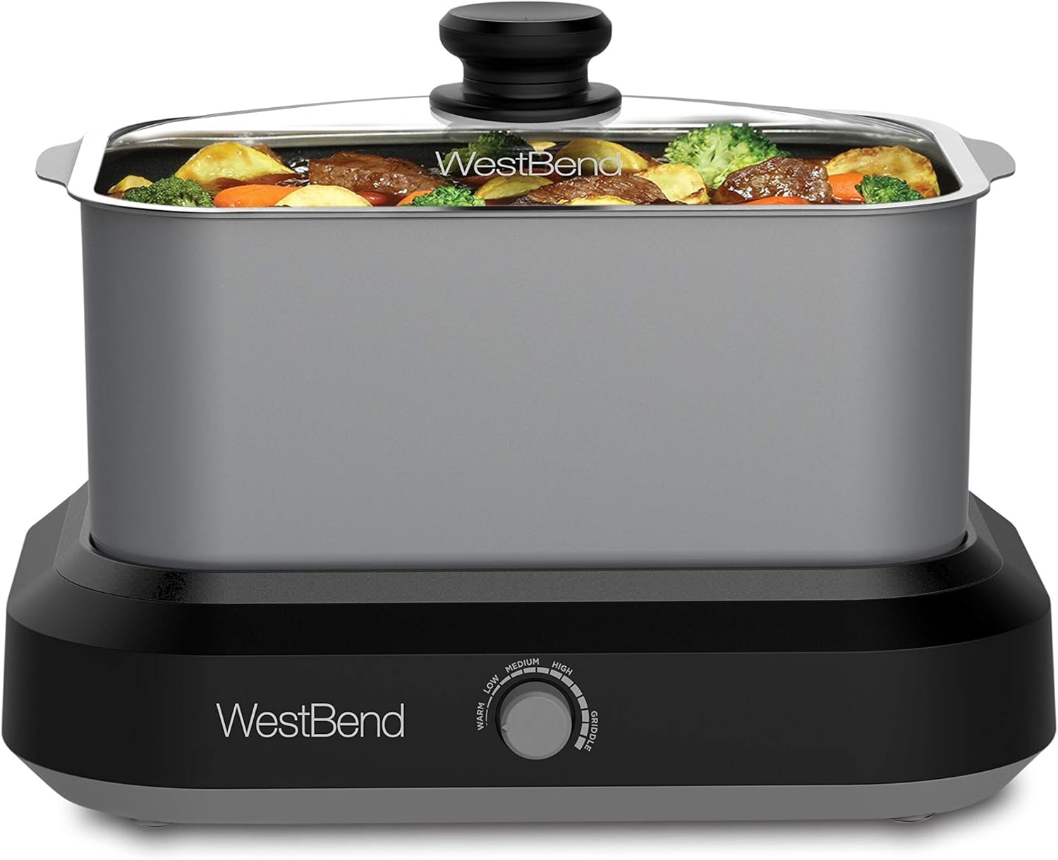 6-Quart Red Non-stick Slow Cooker N4338