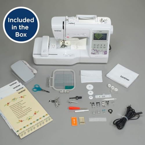 Sewing and Embroidery Machine, 80 Designs, 103 Built-In Stitches, Computerized, 4" x 4" Hoop Area, 3.2" LCD Touchscreen Display, 7 Feet T71835