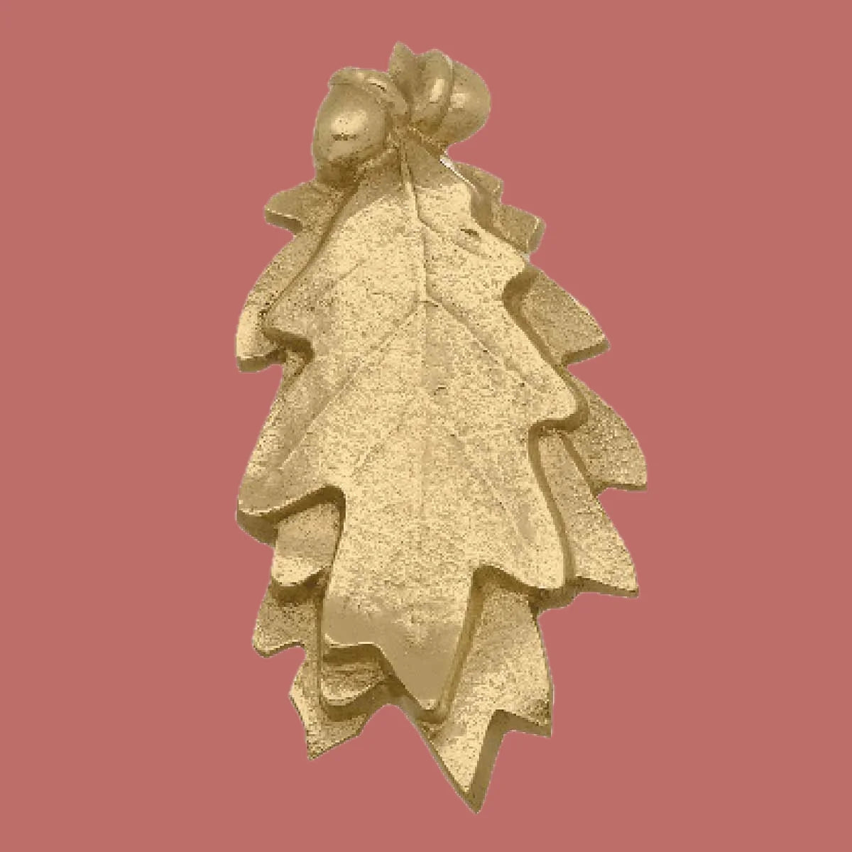 6" Solid Brass Oak Leaf Shaped Door Knocker H31441