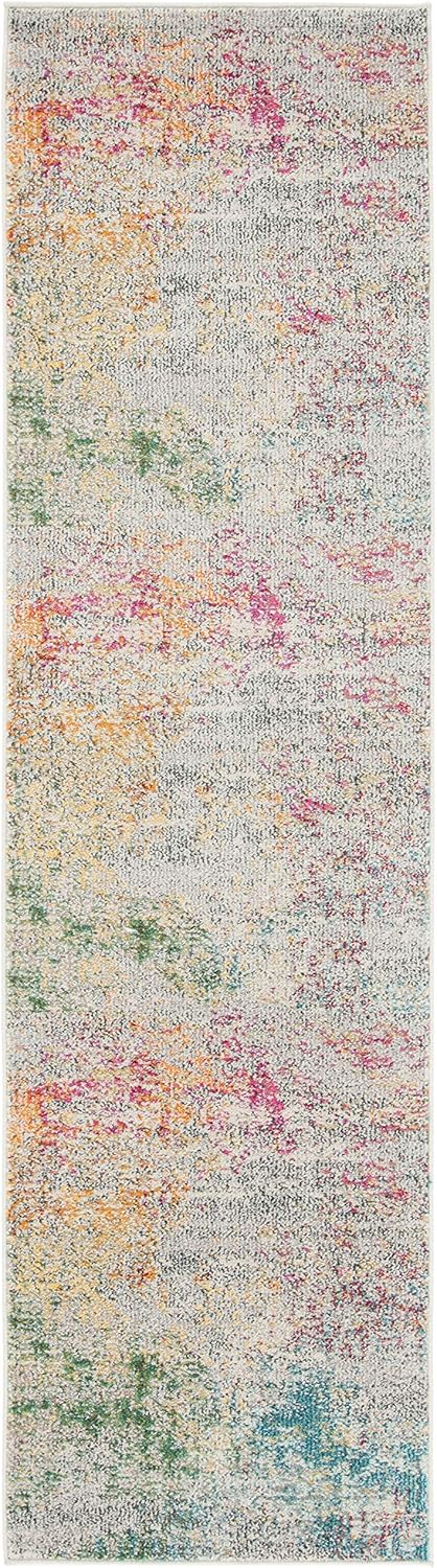 2'2" x 12' Grey Gold Runner Rug B12500