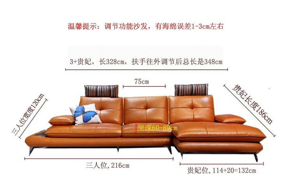 Genuine Leather Sectional Sofa M29938