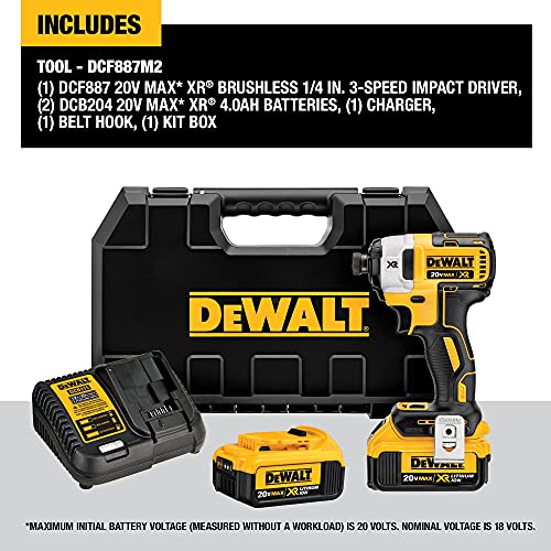 Black 20V MAX Brushless Impact Driver Kit 4.0-Ah A62139