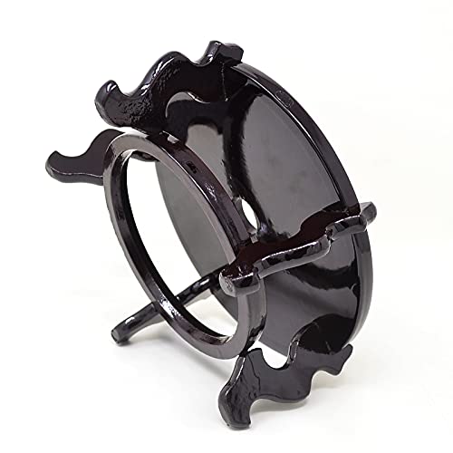 10 Inch Wooden Fishbowl Planter Display Stand N8263