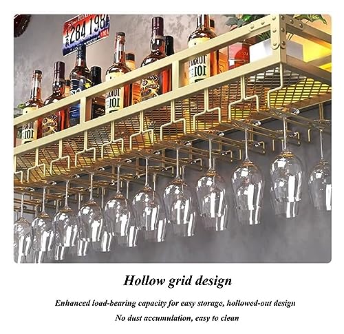 2-Layer Wall Mounted Wine Rack with LED Light U36848