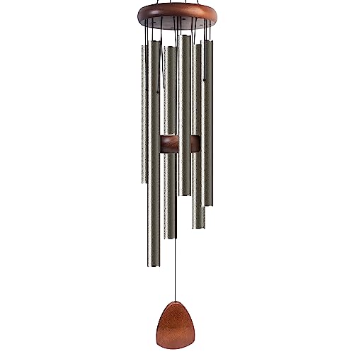 Large Aluminium Wind Chimes 37 Inches White O144692