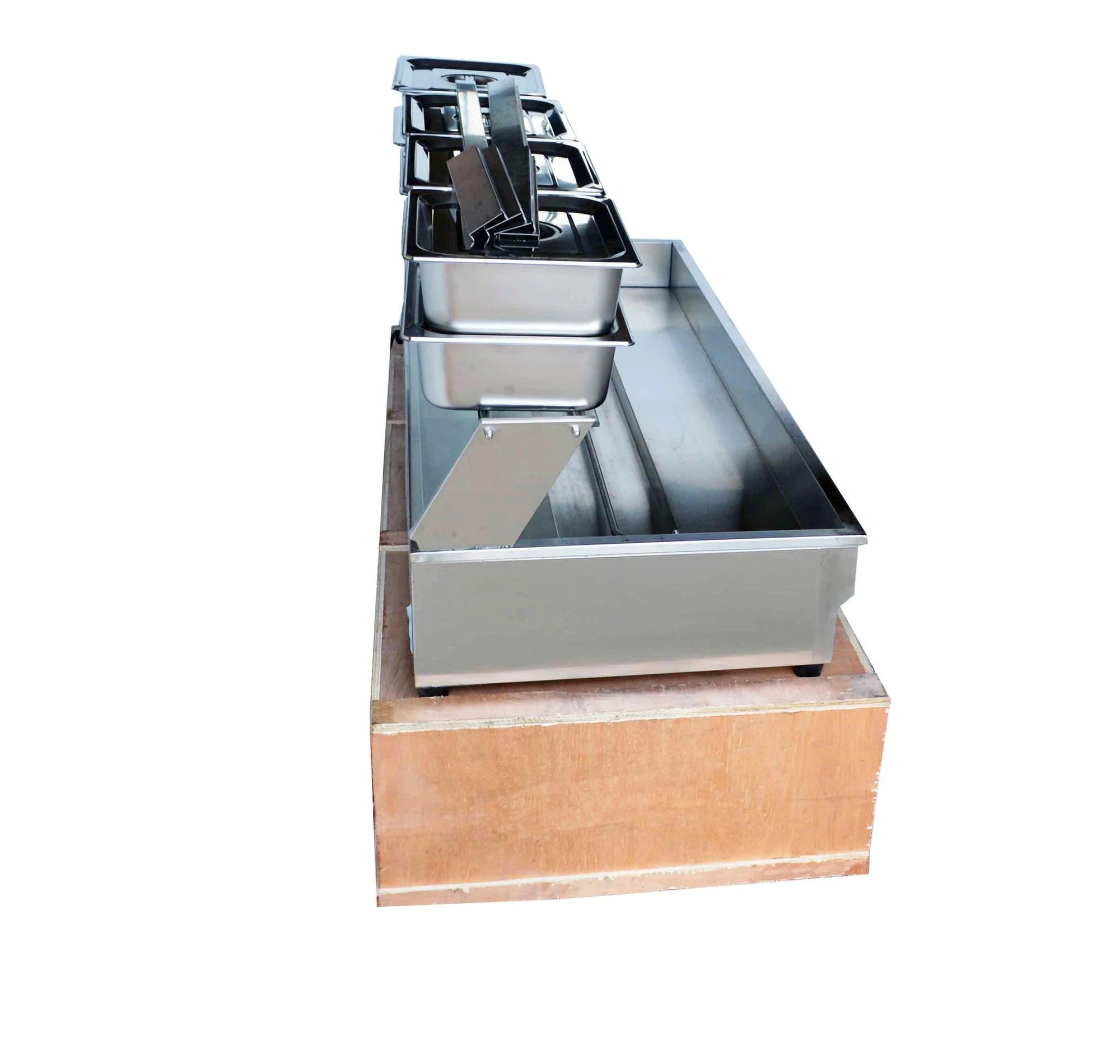 8-Pan Bain-marie Buffet Food Warmer with Glass Guard Y1066