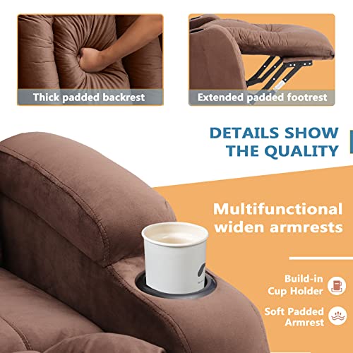 Overstuffed Power Lift Recliner Chair with Massage and Heating M385