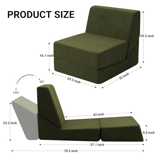 Pink Folding Sofa Bed with Memory Foam F17698